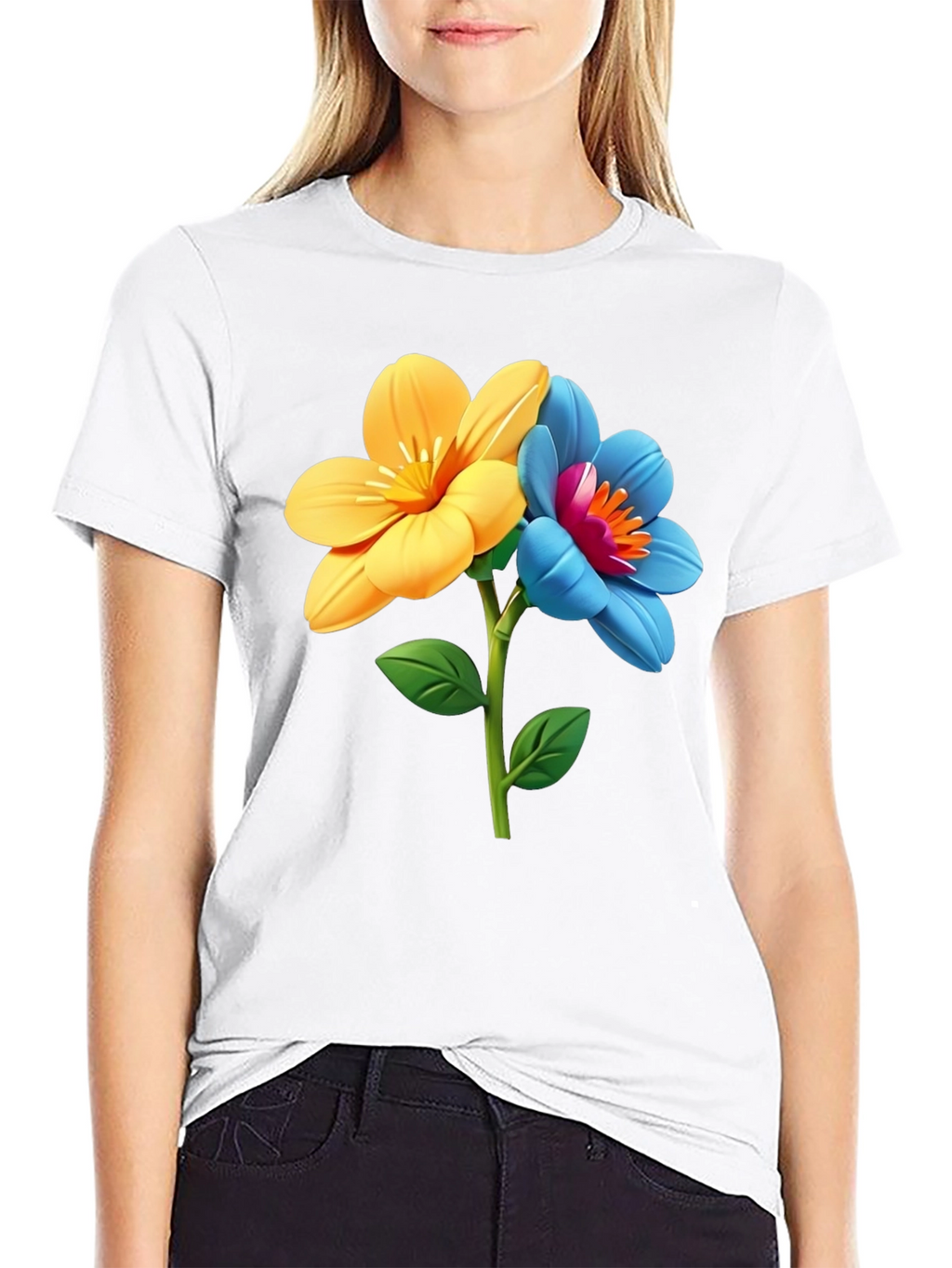 Floral T-Shirt - Artistic Flower Graphic