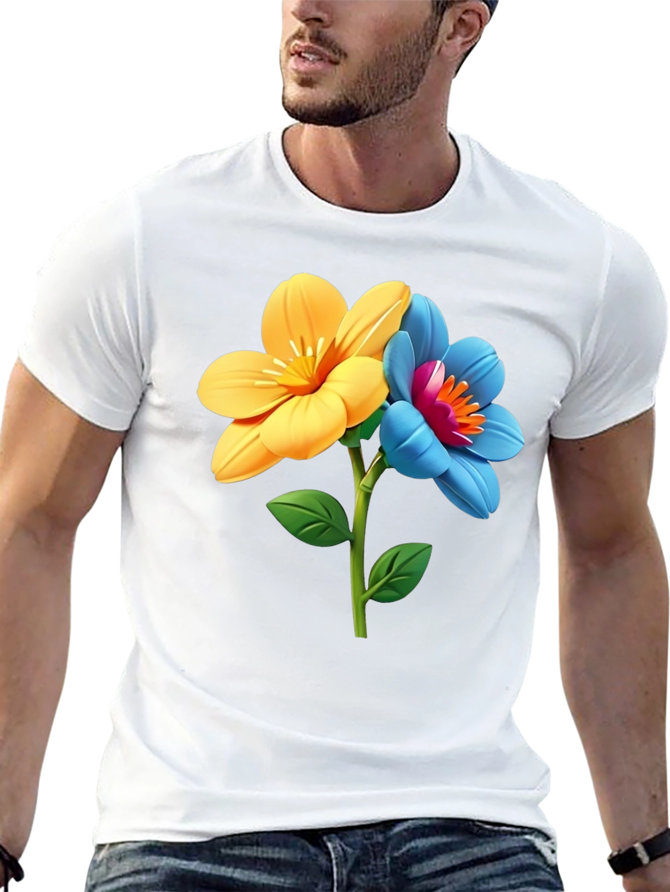 Floral T-Shirt - Artistic Flower Graphic