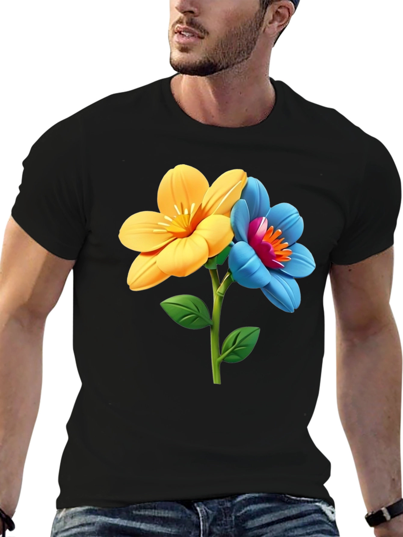 Floral T-Shirt - Artistic Flower Graphic