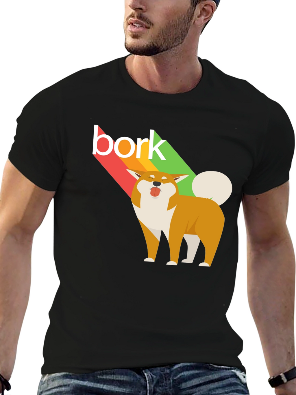 Bork Dog Graphic Tee - Unisex Black T-Shirt