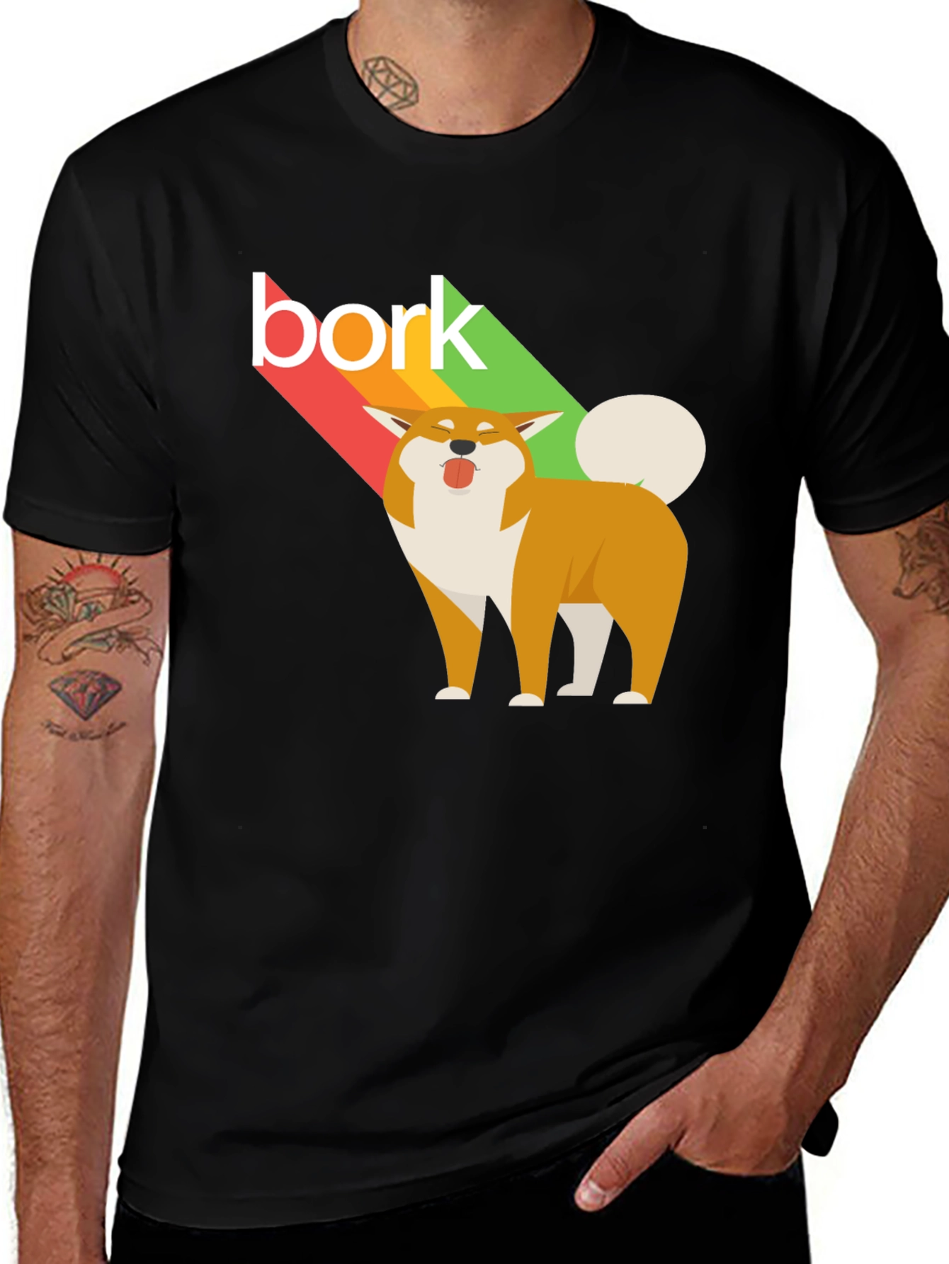 Bork Dog Graphic Tee - Unisex Black T-Shirt