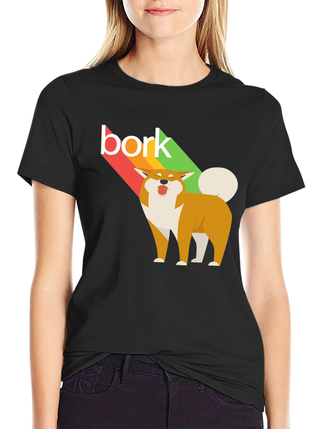 Bork Dog Graphic Tee - Unisex Black T-Shirt