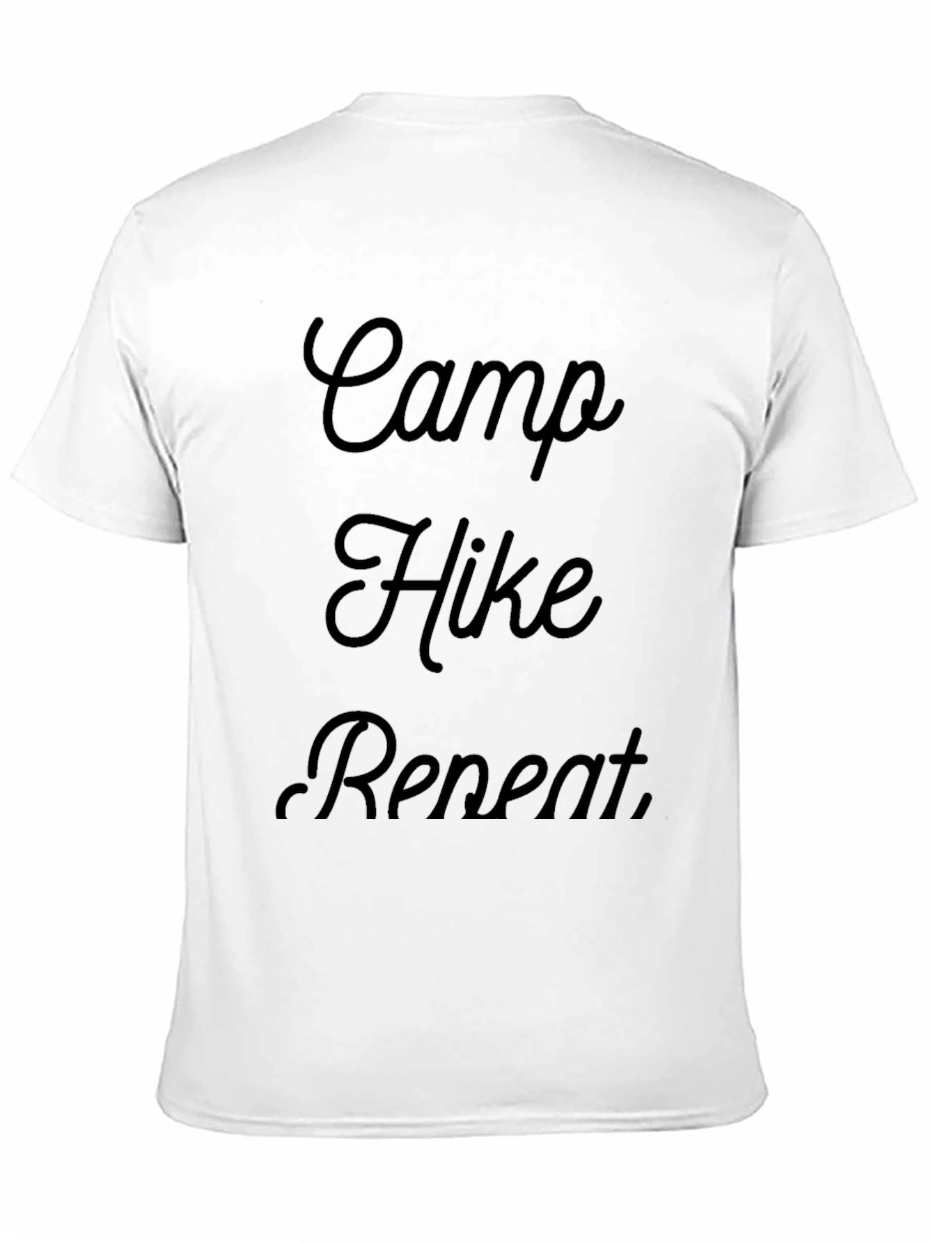 Camp Hike Repeat Black Graphic T-Shirt