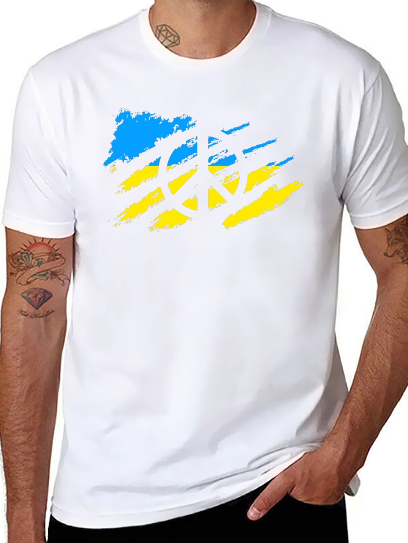Ukraine Peace Sign Graphic Tee