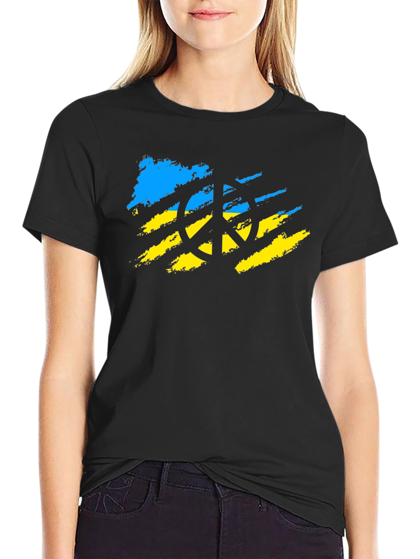 Ukraine Peace Sign Graphic Tee