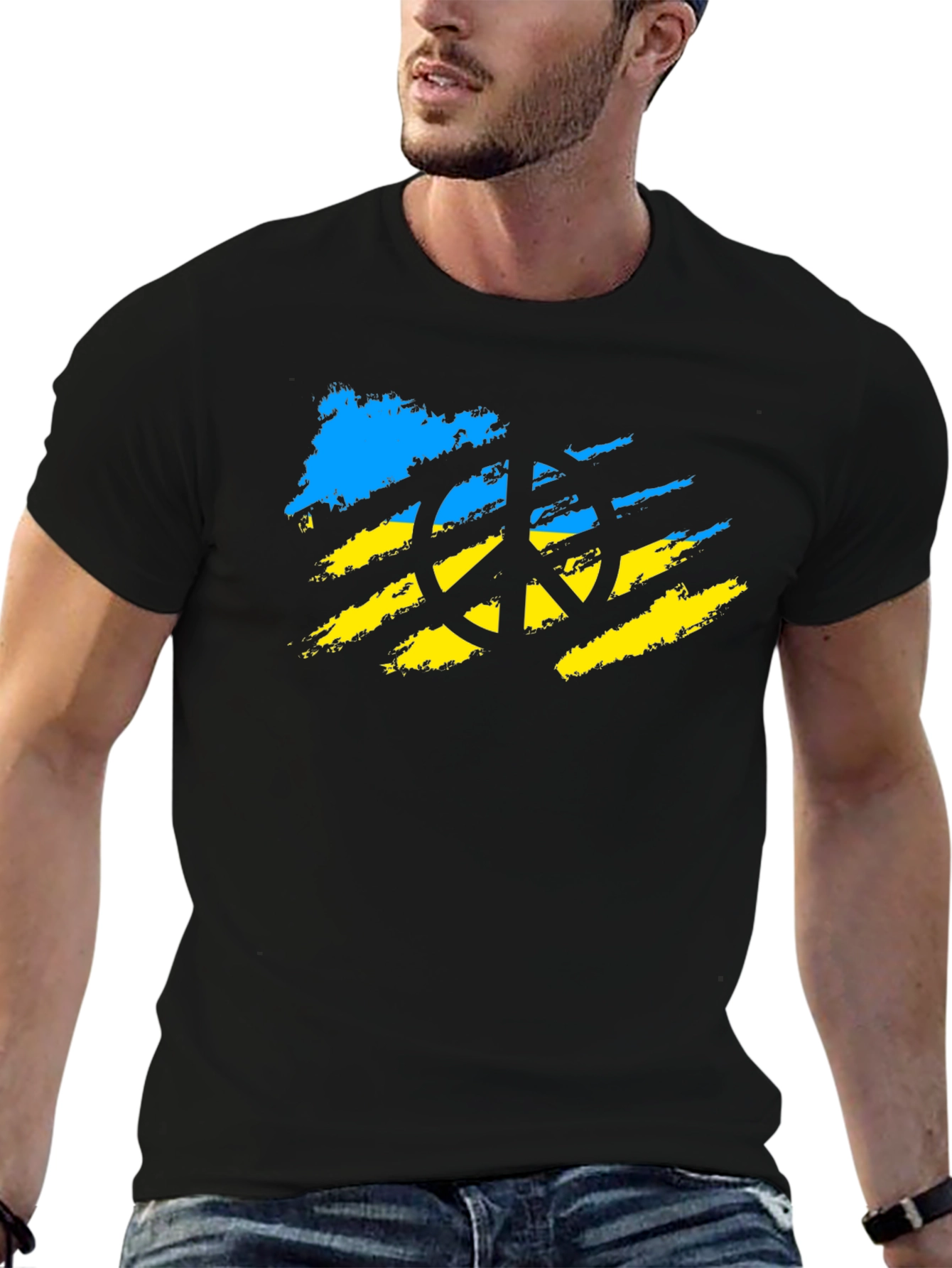 Ukraine Peace Sign Graphic Tee