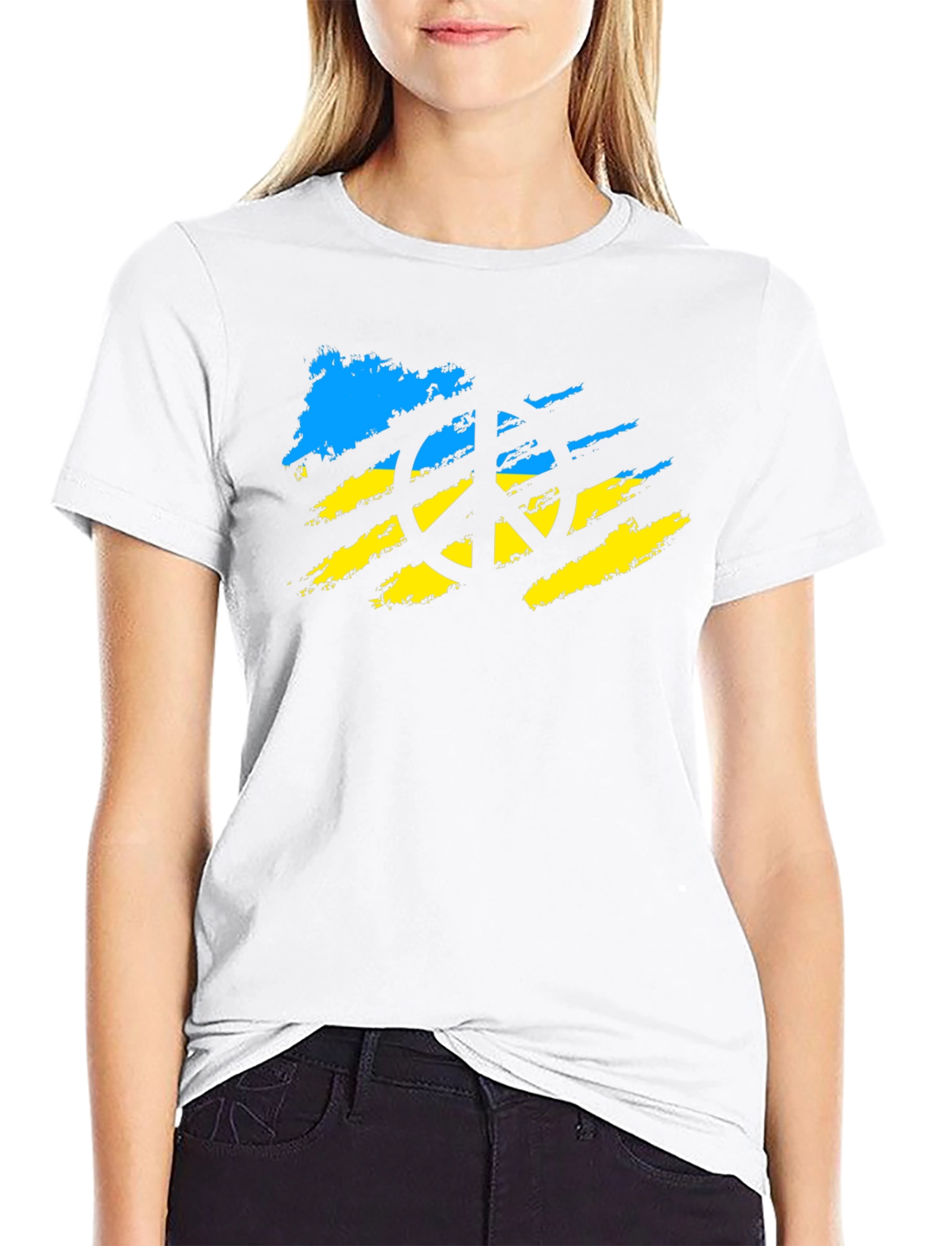 Ukraine Peace Sign Graphic Tee