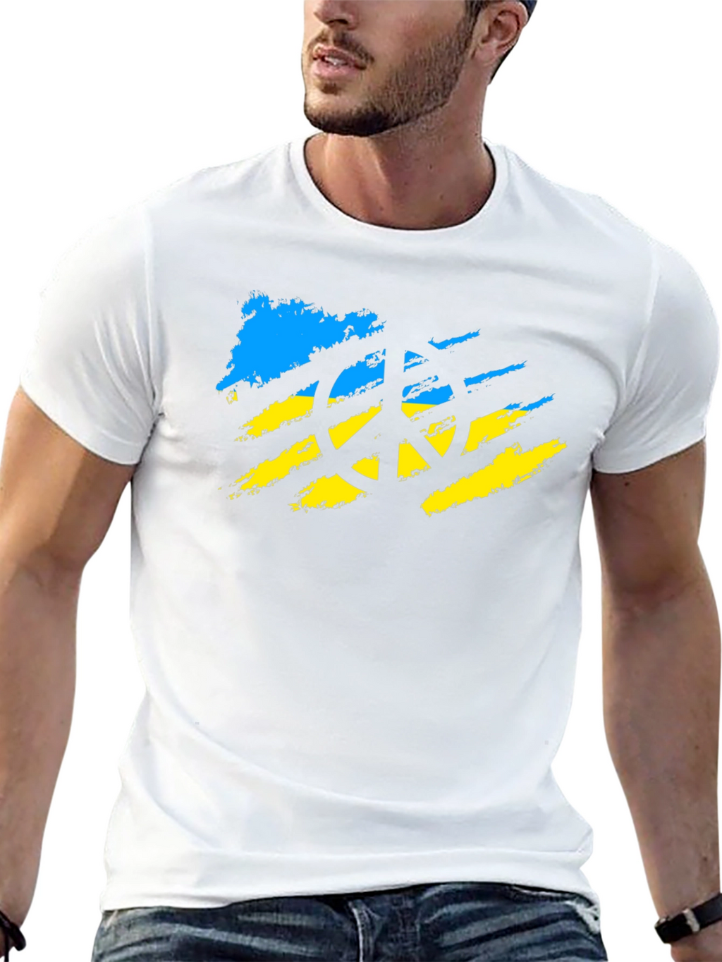 Ukraine Peace Sign Graphic Tee