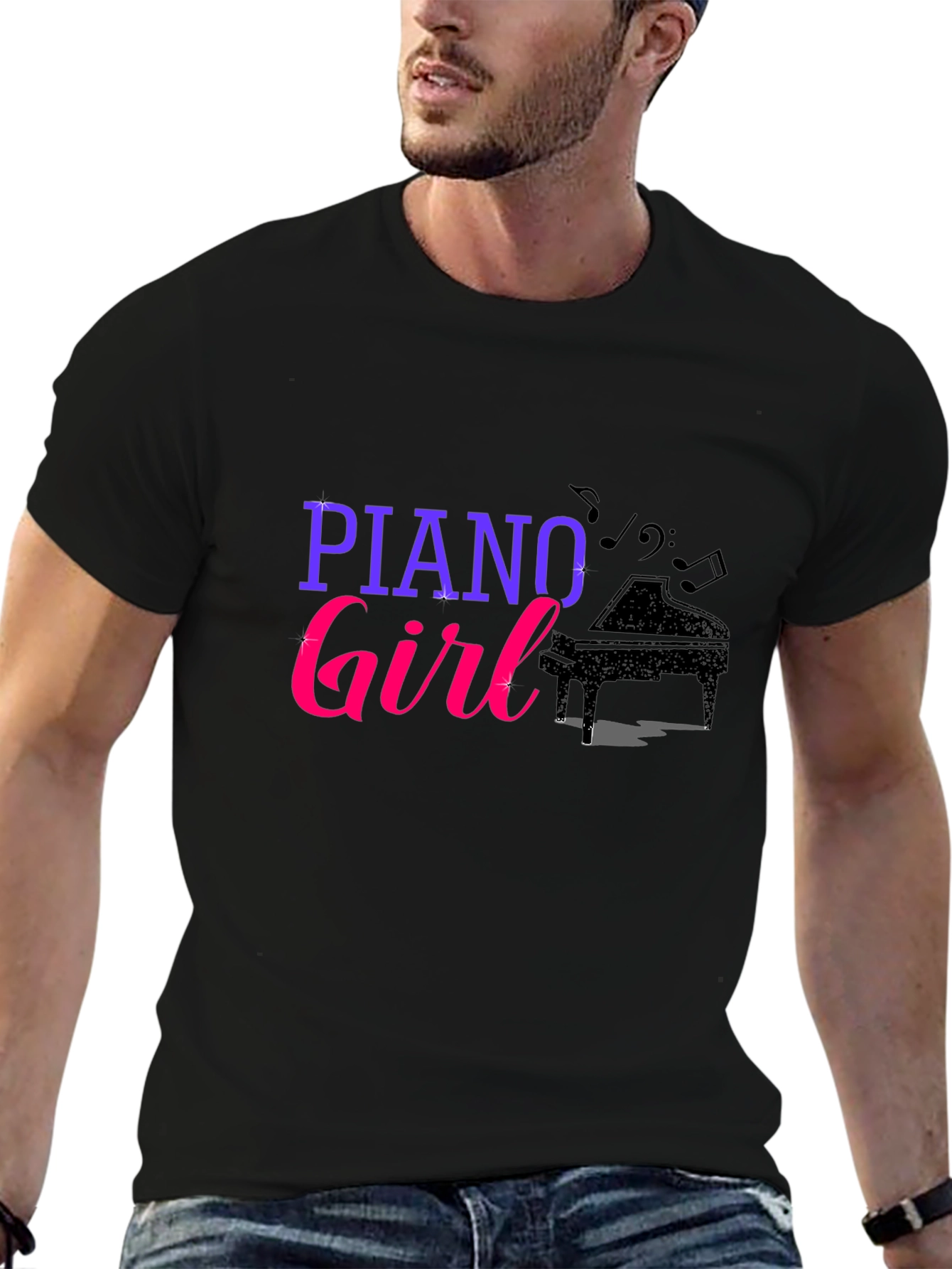 Piano Girl Graphic T-Shirt