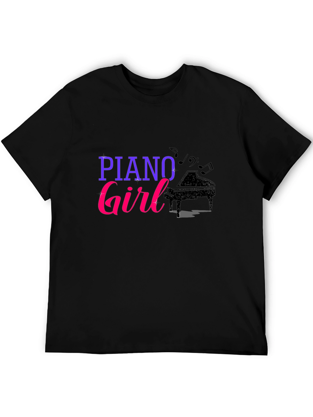 Piano Girl Graphic T-Shirt