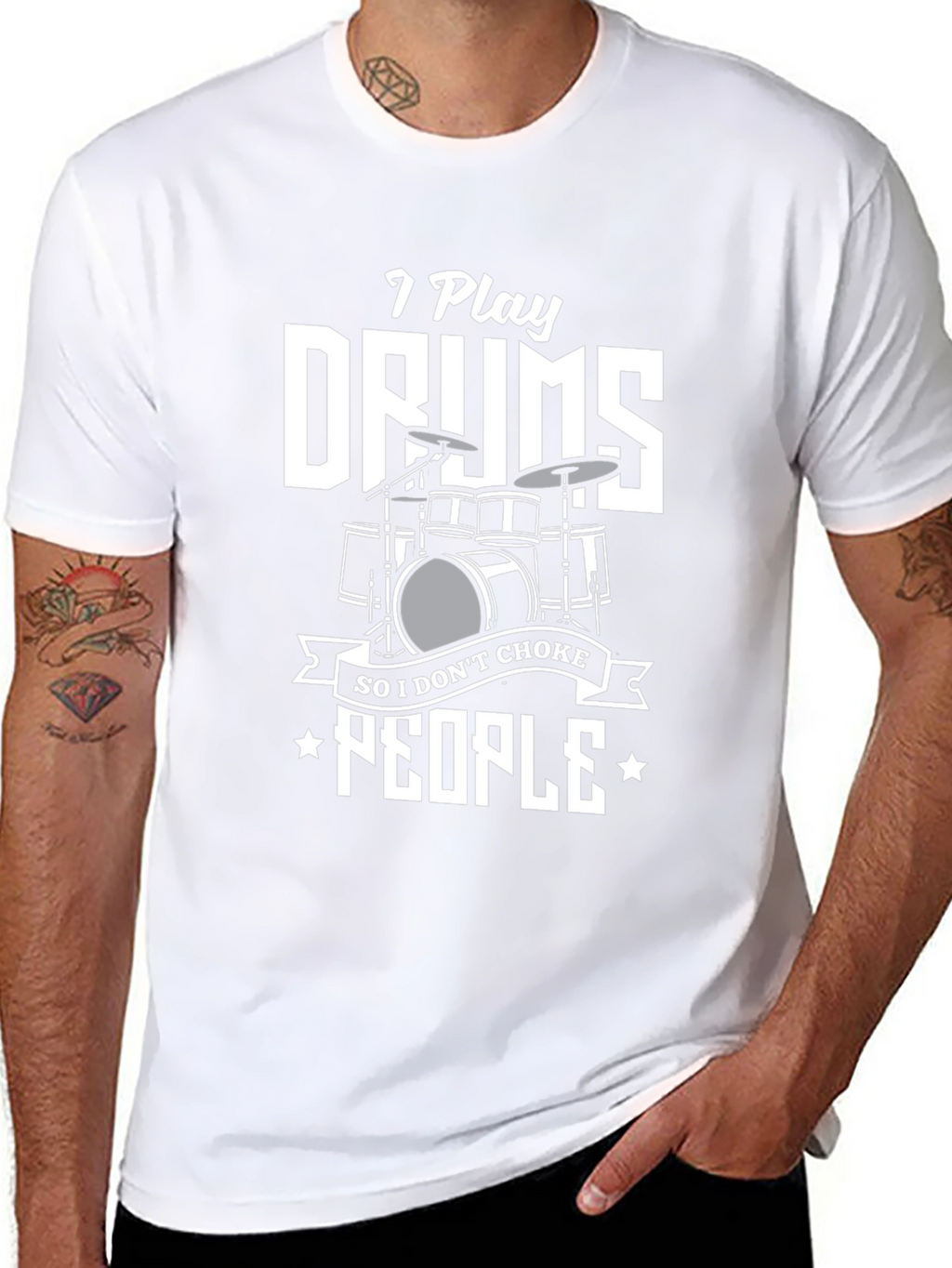 I Play Drums T-Shirt: Funny Musician Tee