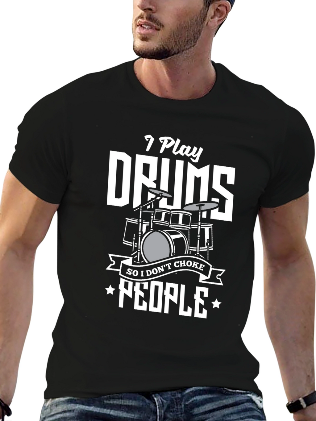 I Play Drums T-Shirt: Funny Musician Tee