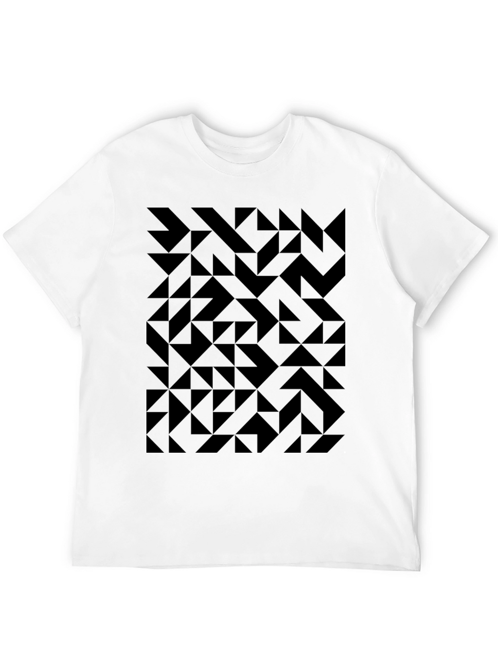 Geometric Black T-Shirt: Modern & Stylish
