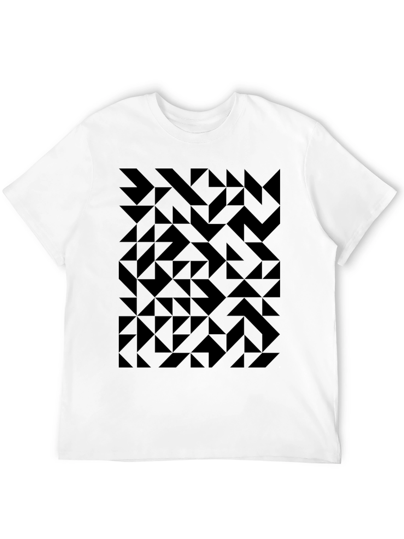 Geometric Black T-Shirt: Modern & Stylish