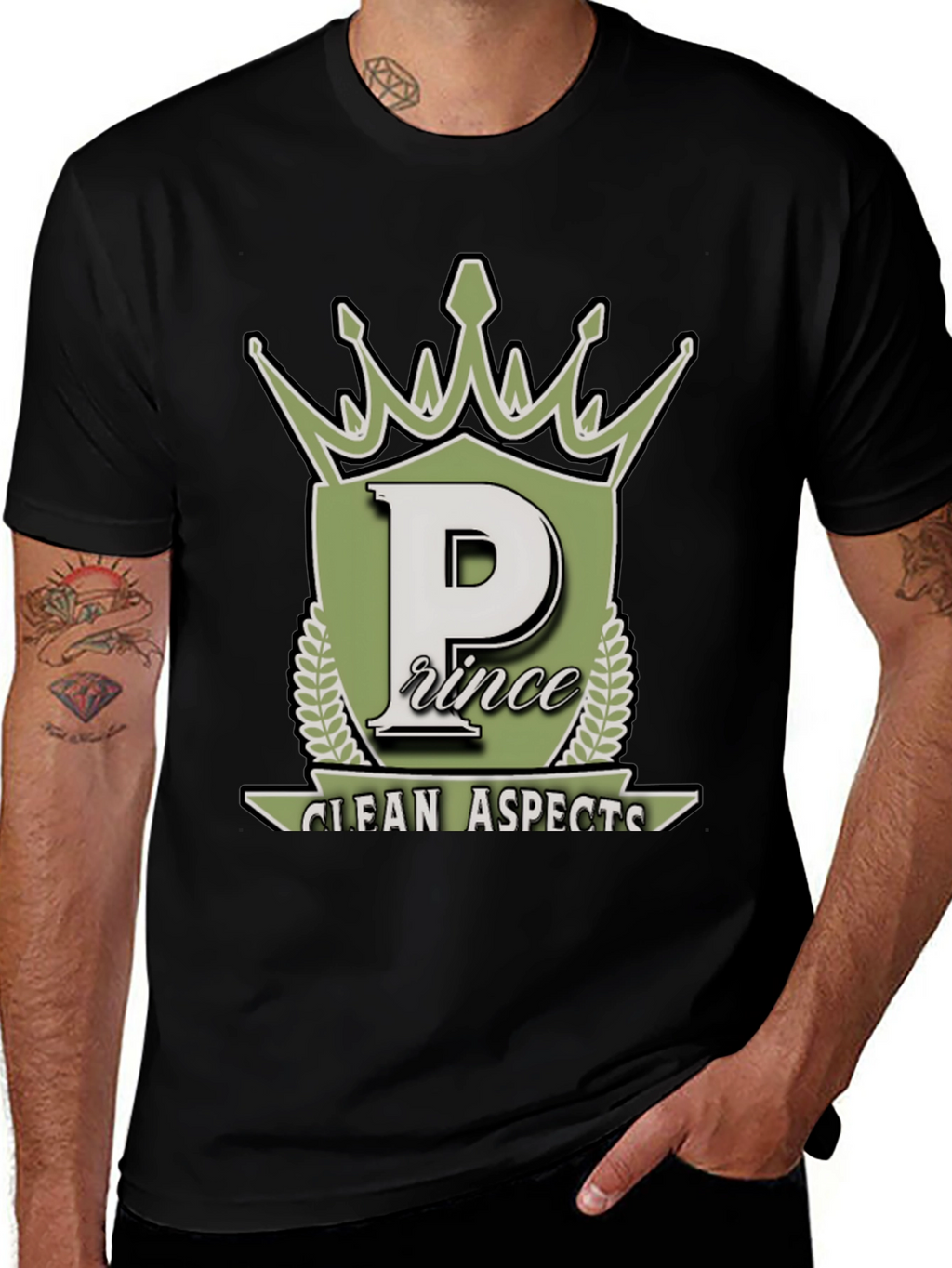 Prince Clean Aspects Black Graphic Tee