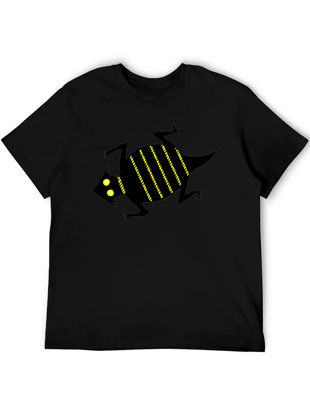 Graphic Tee - Black Lizard Print T-Shirt