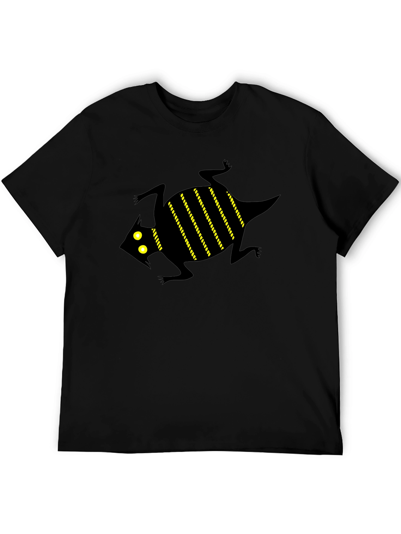 Graphic Tee - Black Lizard Print T-Shirt