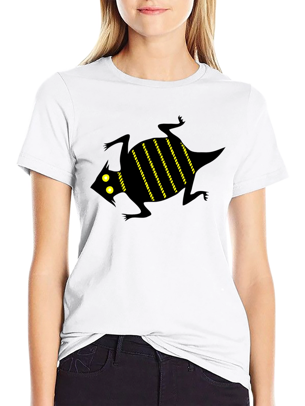 Graphic Tee - Black Lizard Print T-Shirt