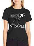 Travel Therapy T-Shirt - Airplane Graphic Tee