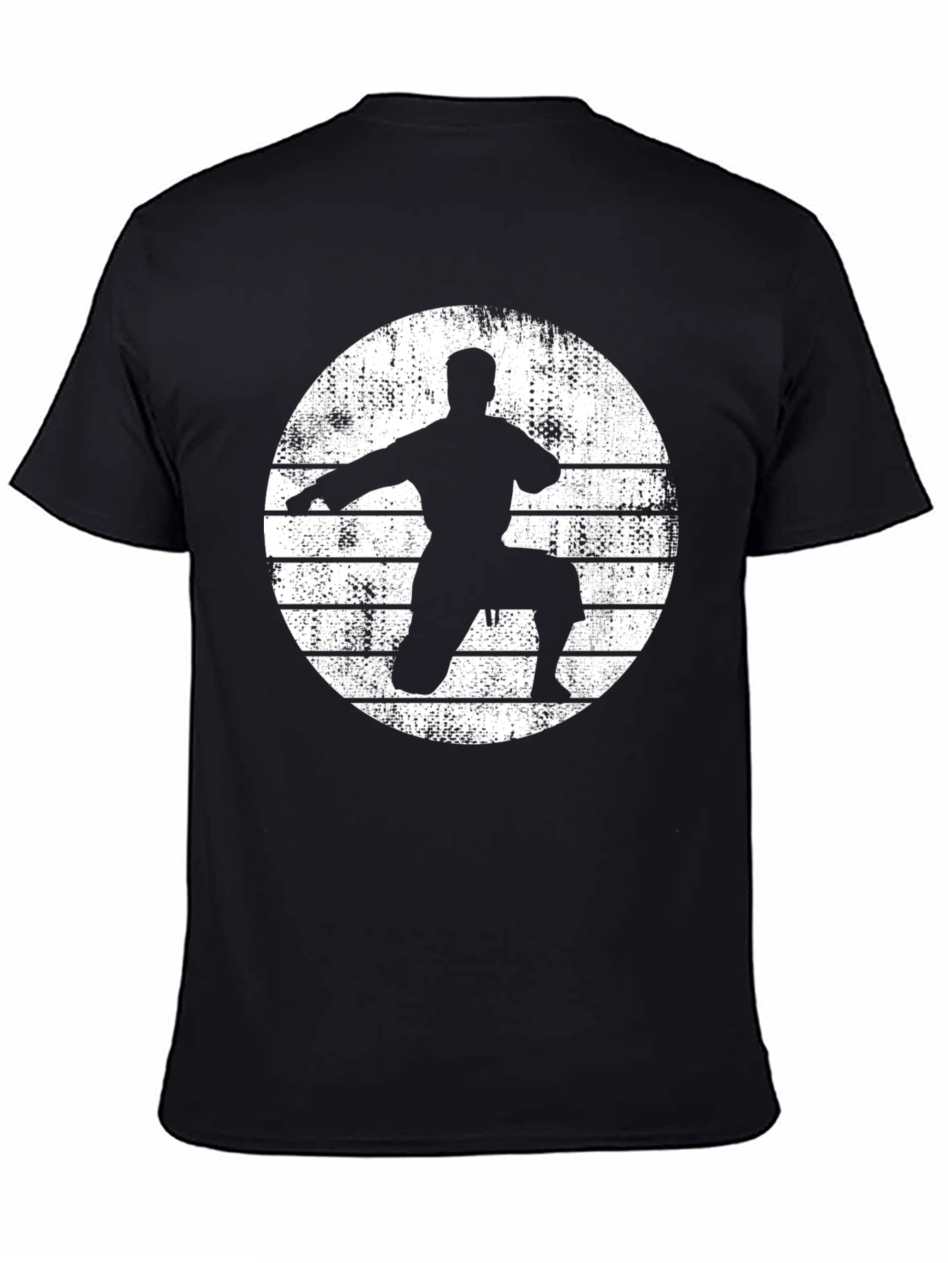 Karate Silhouette Graphic T-Shirt - Vintage Design