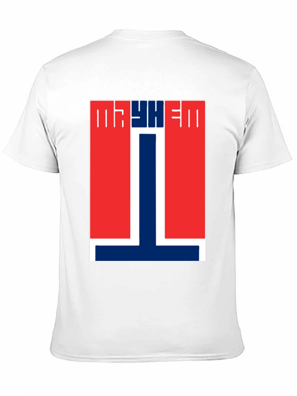 Mayhem T-Shirt - Red & Blue Graphic Tee