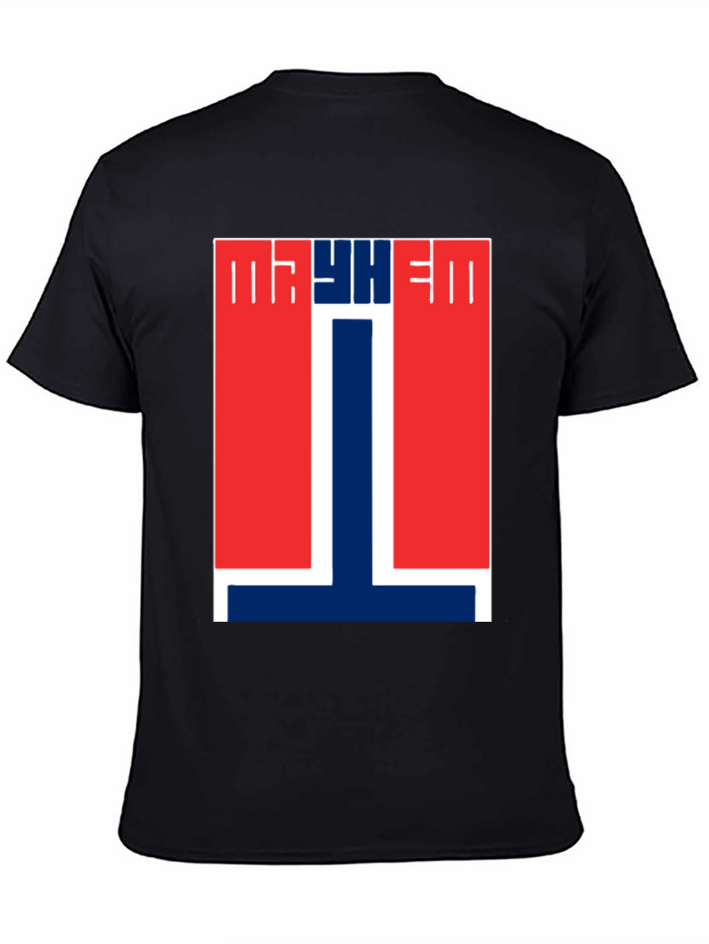 Mayhem T-Shirt - Red & Blue Graphic Tee