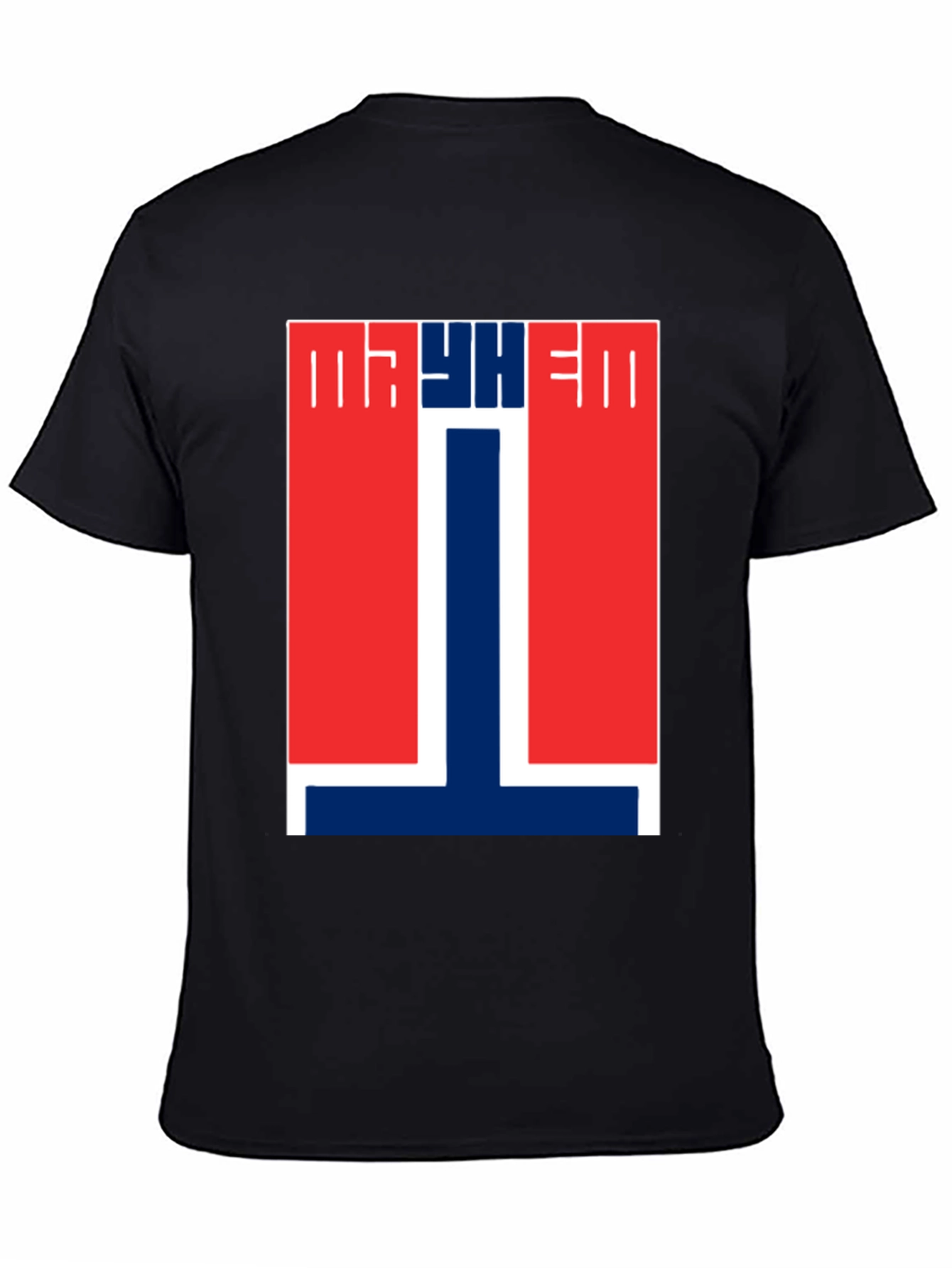 Mayhem T-Shirt - Red & Blue Graphic Tee