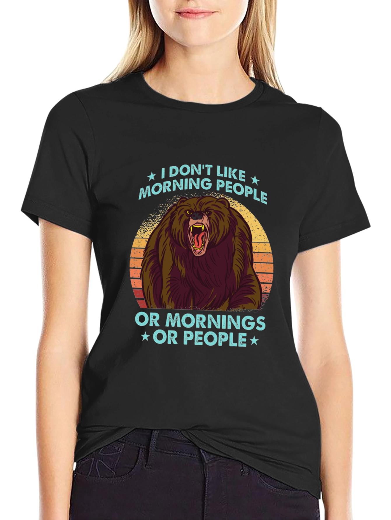 I Dont Like Morning People Graphic Tee