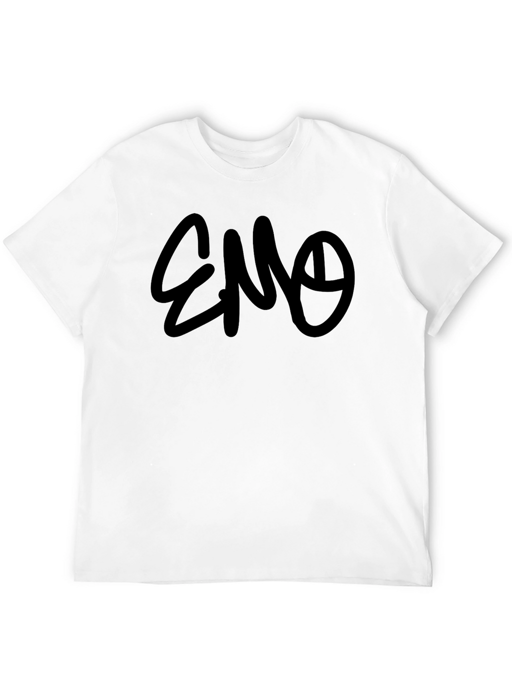 Emo Graphic T-Shirt - Black - Casual Style