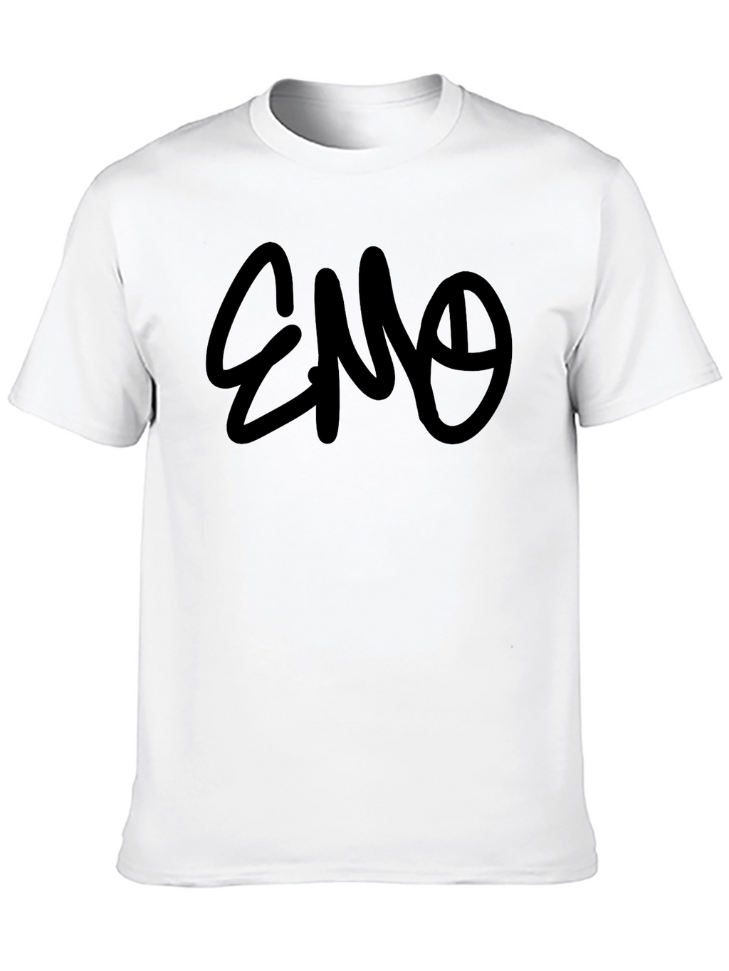 Emo Graphic T-Shirt - Black - Casual Style