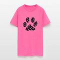 Dog Paw Print Silhouette with bones and paw prints
