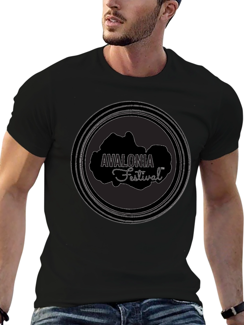 Avalonia Festival Black T-Shirt