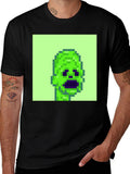 Pixelated Alien Graphic Tee - Black