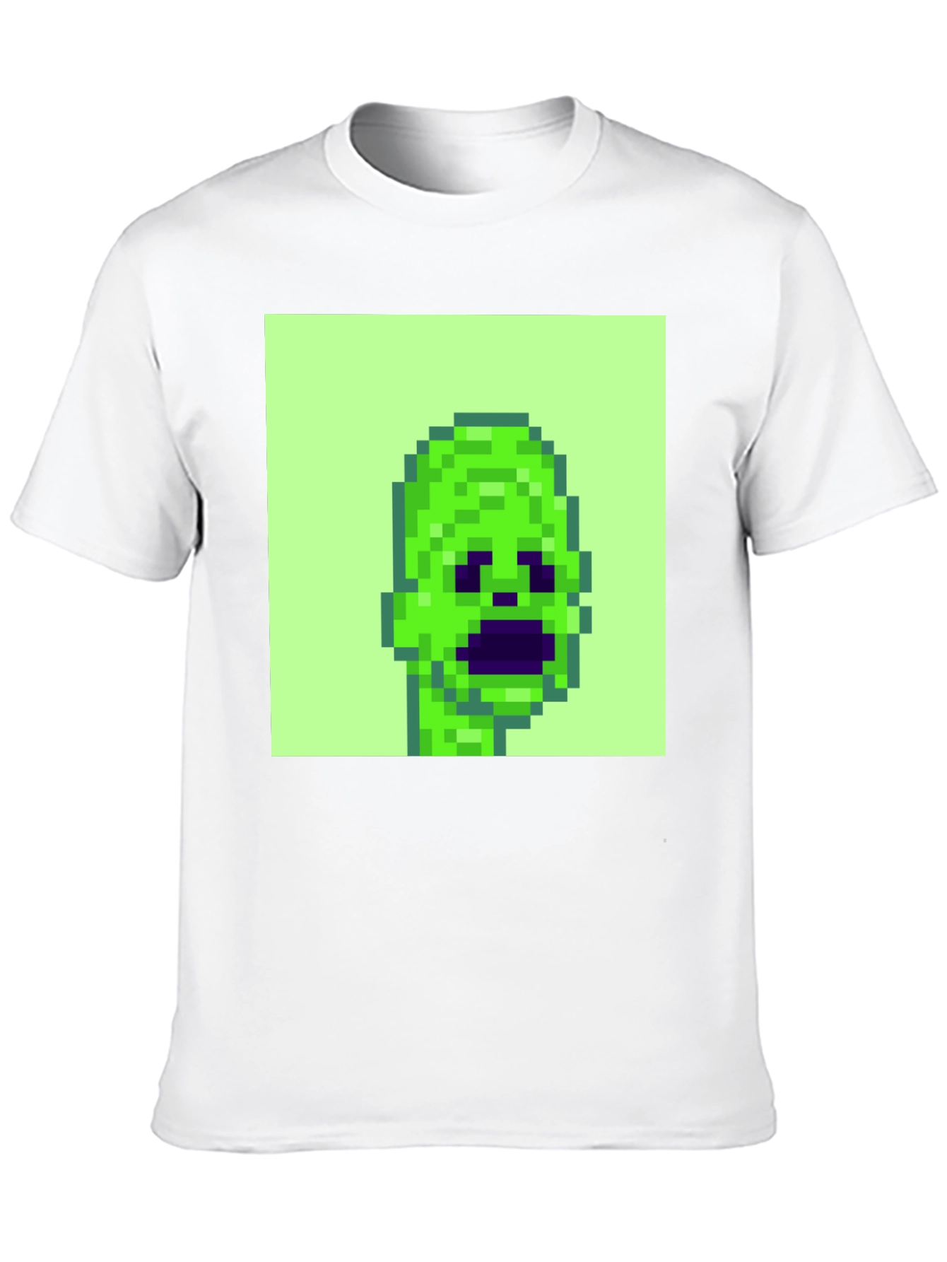 Pixelated Alien Graphic Tee - Black