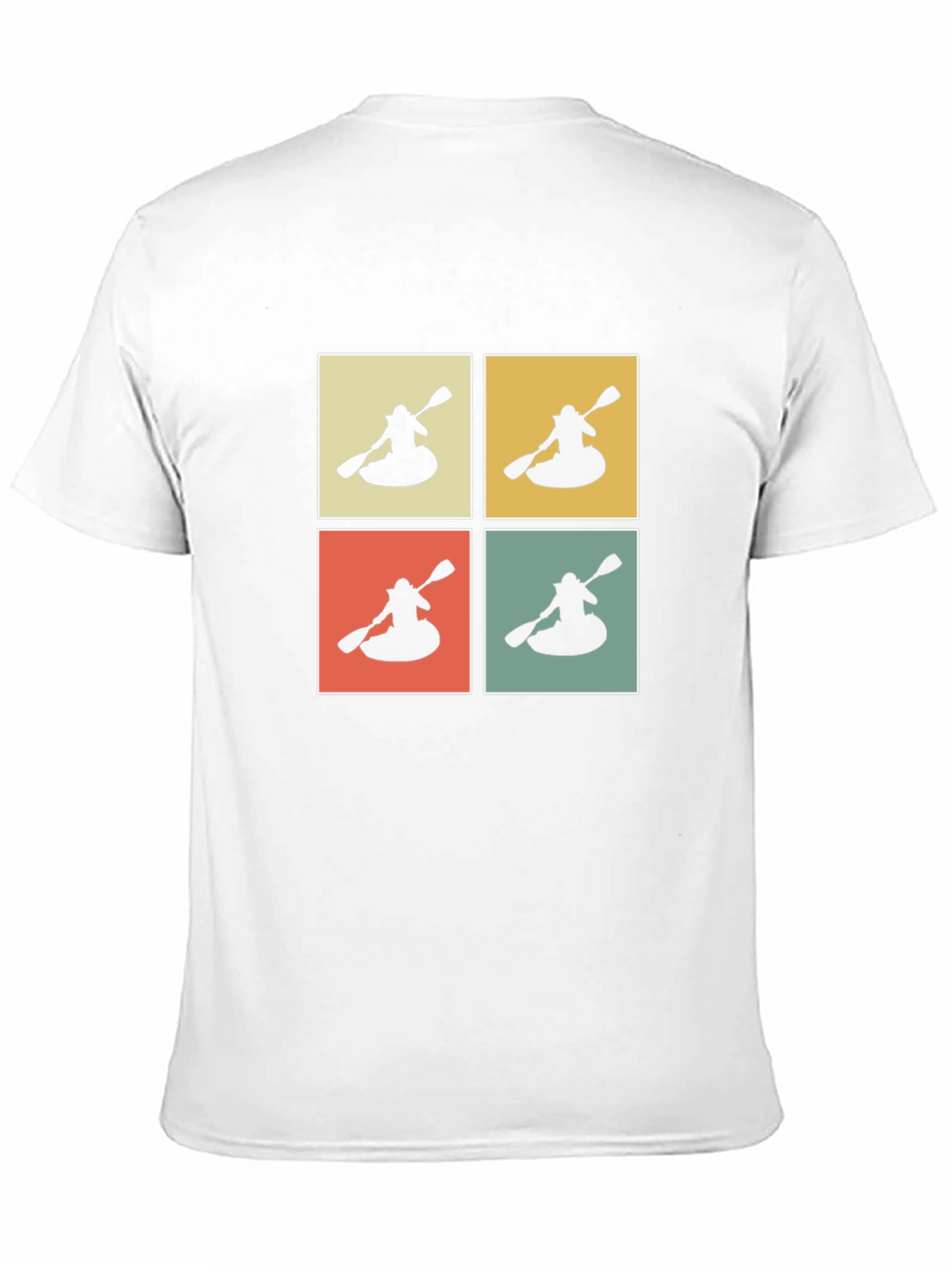 Retro Kayak Pop Art T-Shirt - Black