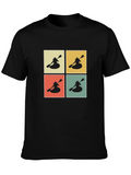 Retro Kayak Pop Art T-Shirt - Black