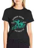 African Safari Elephant Graphic Tee - Wild Adventure T-Shirt