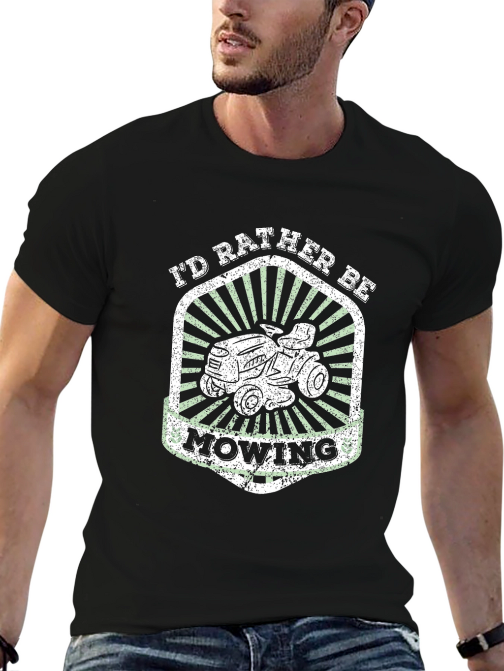 Id Rather Be Mowing Graphic Tee