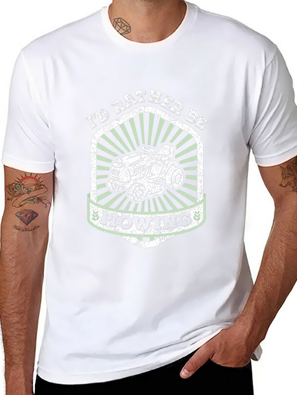 Id Rather Be Mowing Graphic Tee