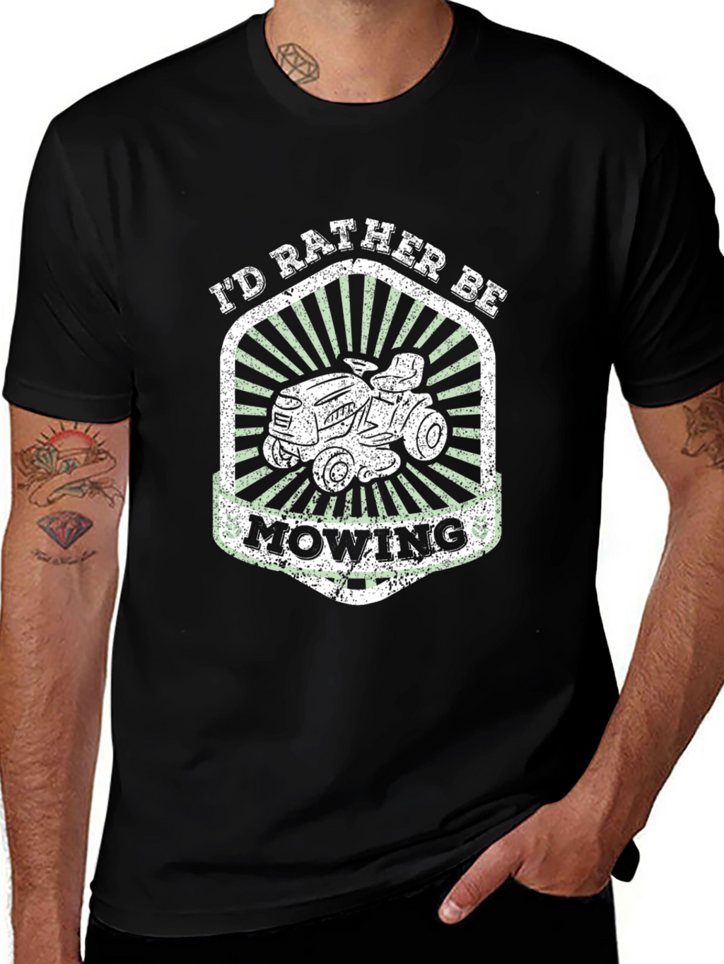 Id Rather Be Mowing Graphic Tee