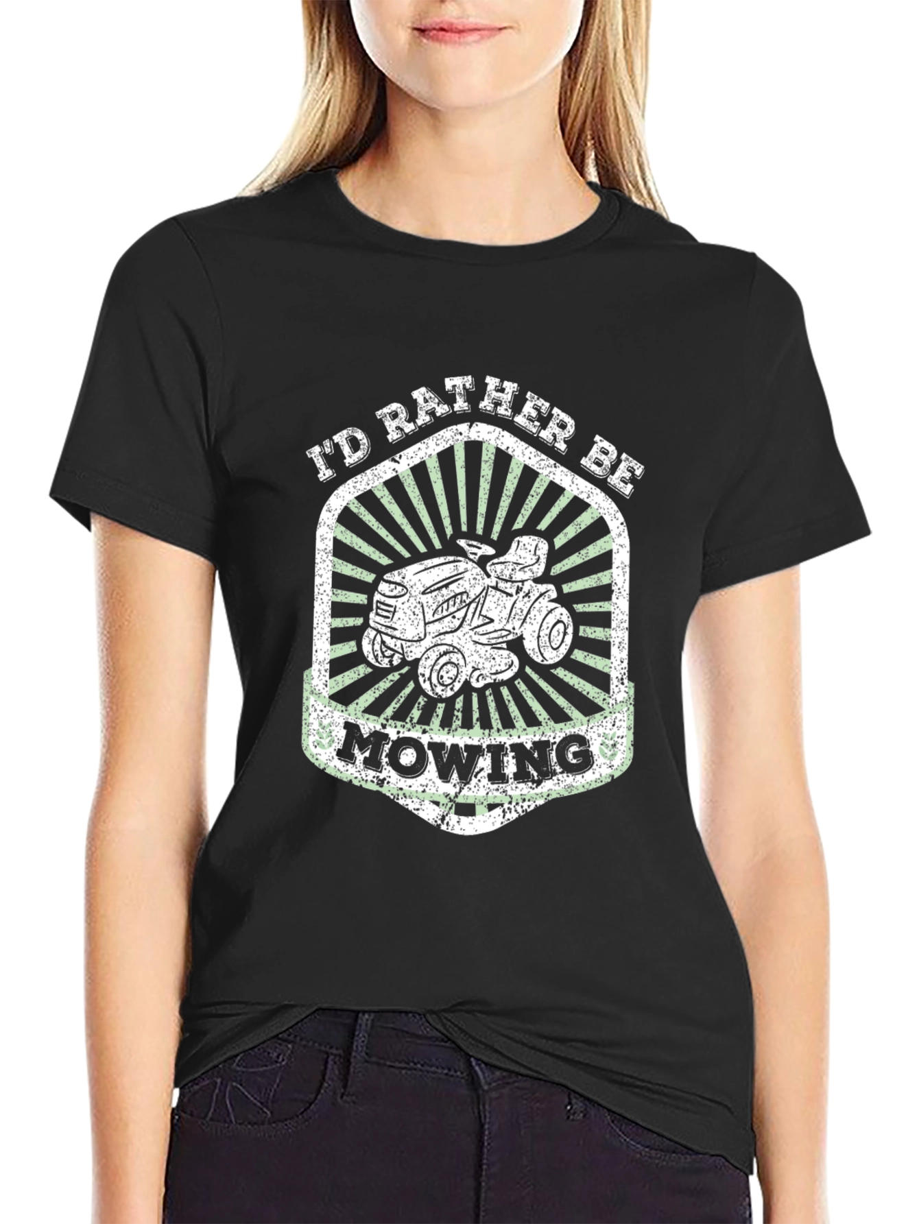 Id Rather Be Mowing Graphic Tee
