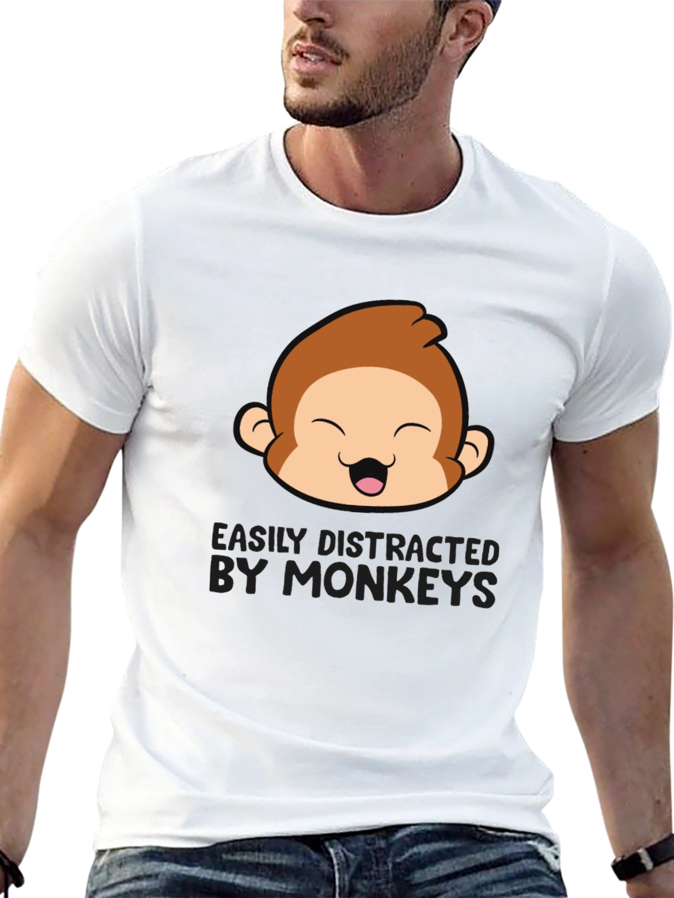 Easily Distracted By Monkeys Graphic Tee