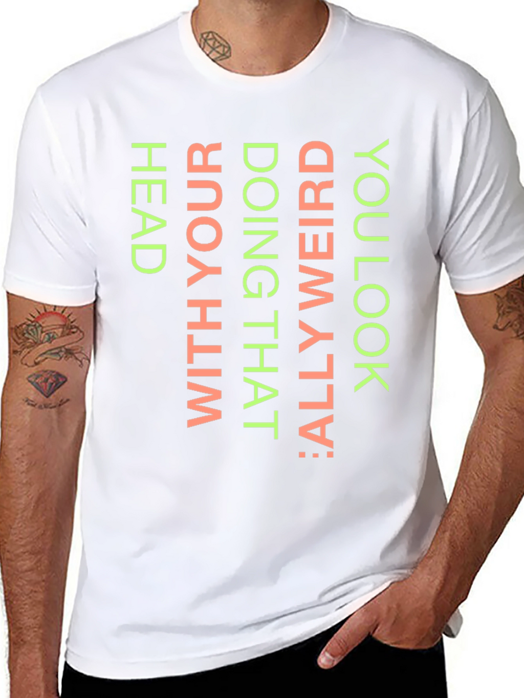Weird Head Graphic Tee - Unisex Cotton T-Shirt