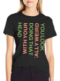 Weird Head Graphic Tee - Unisex Cotton T-Shirt