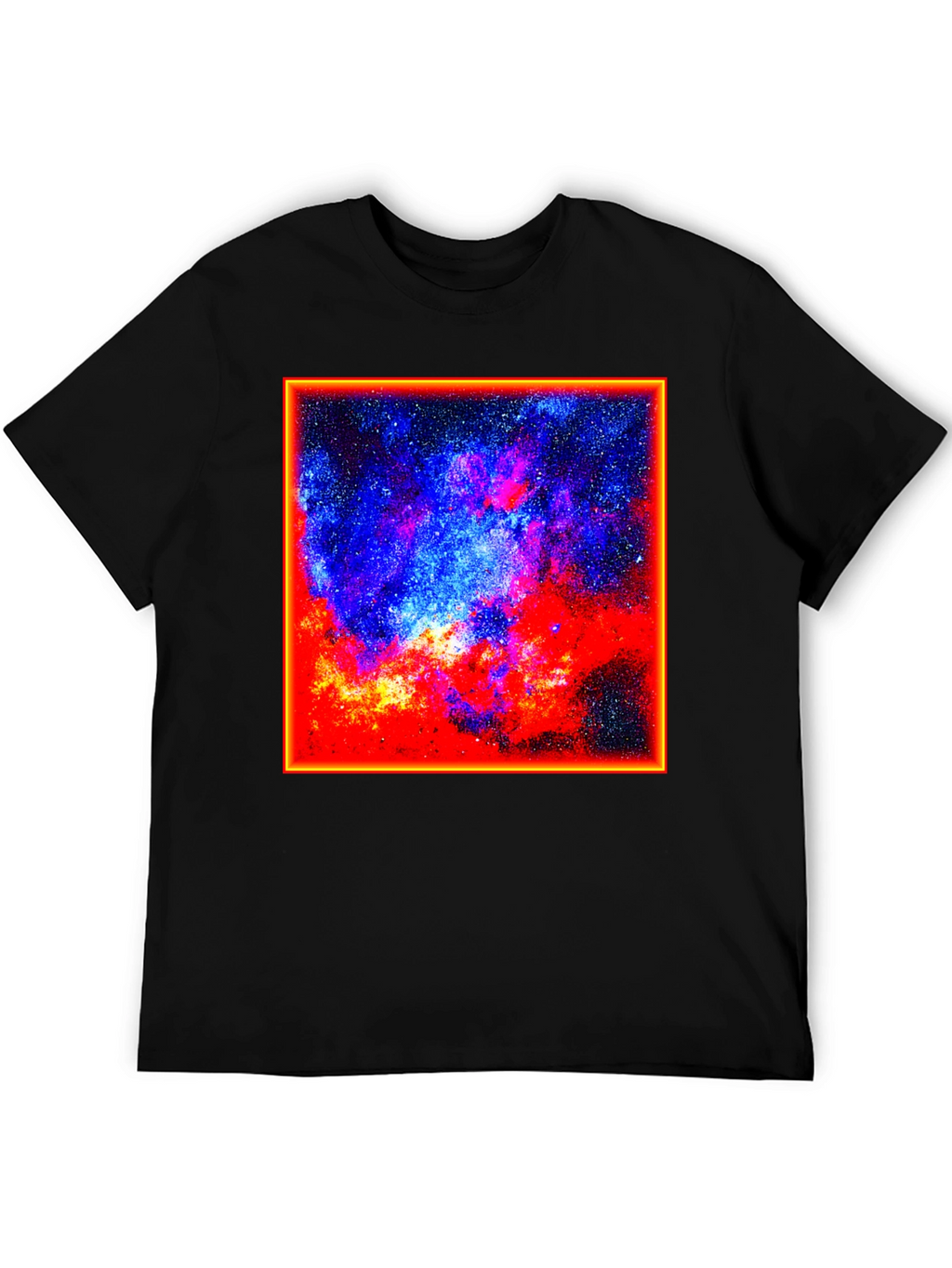Cosmic Nebula Graphic Tee - Black