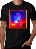 Cosmic Nebula Graphic Tee - Black