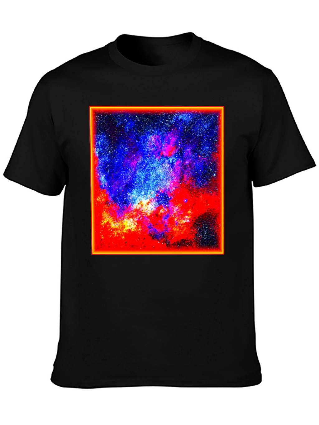 Cosmic Nebula Graphic Tee - Black