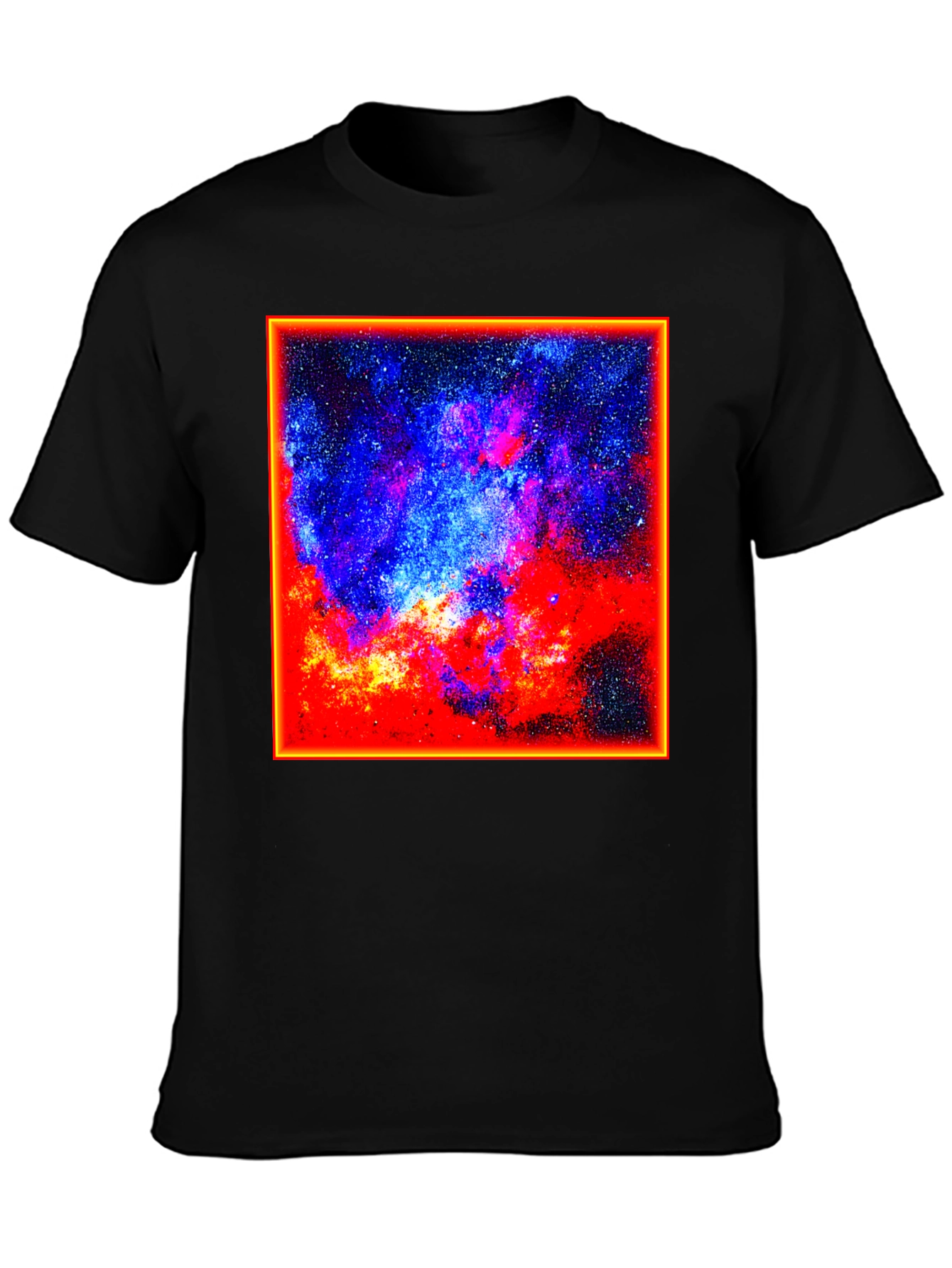 Cosmic Nebula Graphic Tee - Black