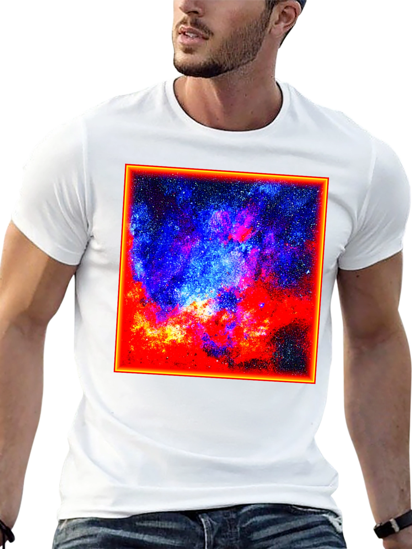 Cosmic Nebula Graphic Tee - Black