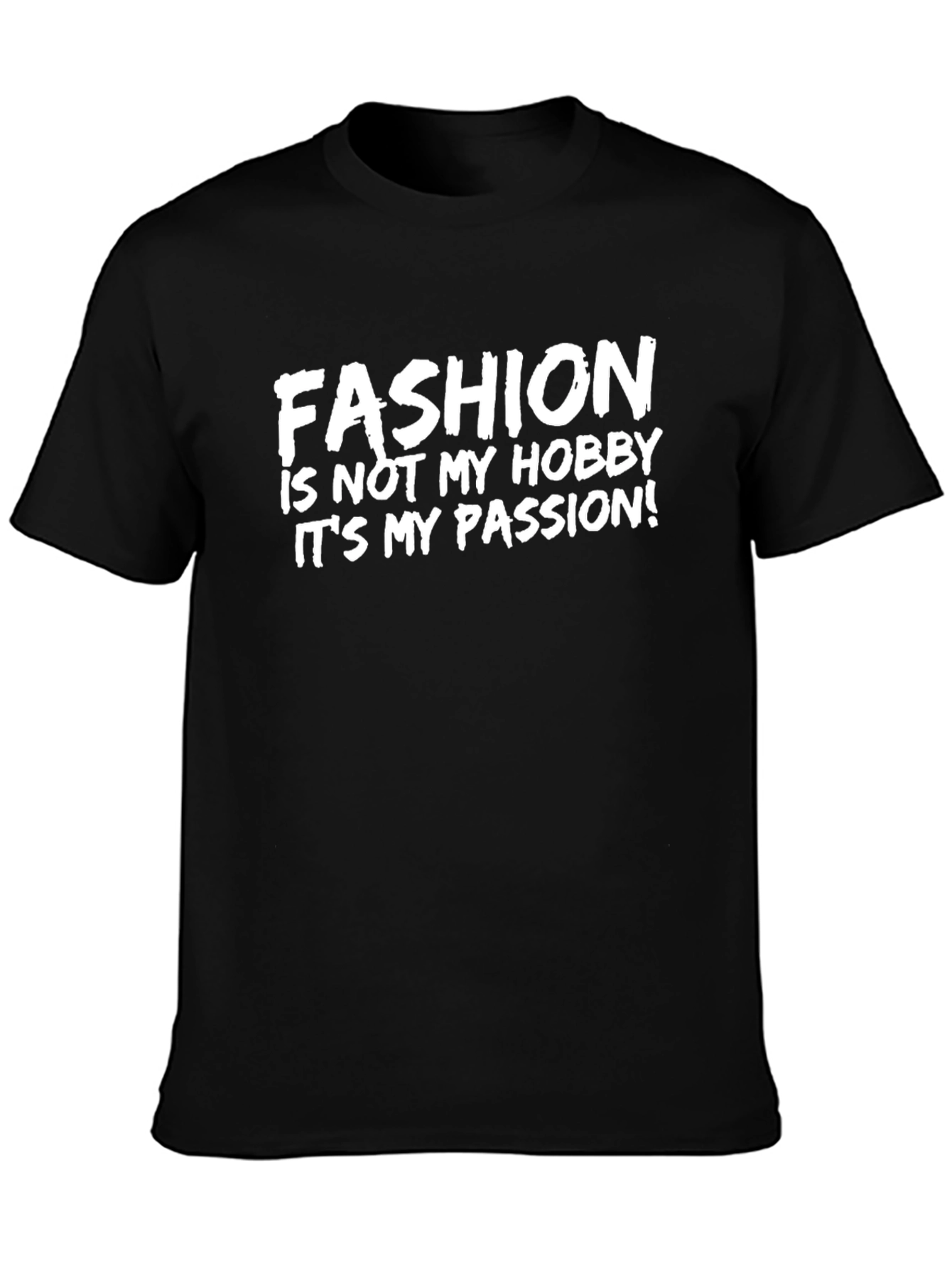 Fashion Passion Graphic Tee - Stylish Black T-Shirt